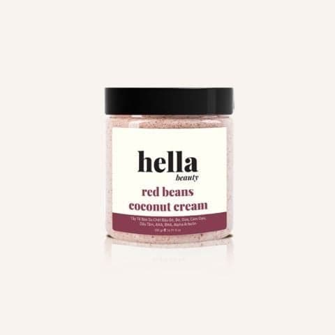 Tẩy tế bào chết body đậu đỏ kem dừa Hella Beauty 500g